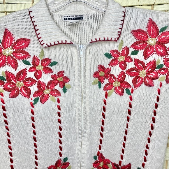 Christmas Cardigan By Work In Progress Classics Long Sleeve Size Med. - Picture 2 of 10